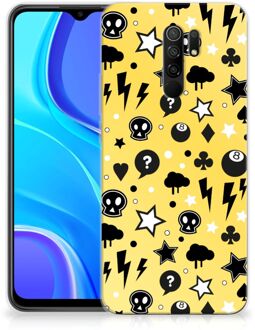 B2Ctelecom Silicone Back Cover Xiaomi Redmi 9 Telefoon Hoesje Punk Yellow