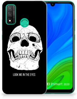 B2Ctelecom Silicone Case Huawei P Smart 2020 Telefoonhoesje Skull Eyes