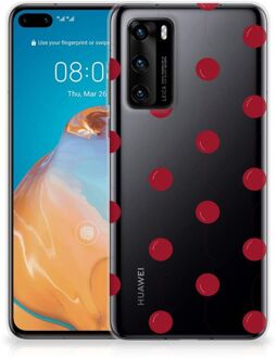 B2Ctelecom Silicone Case Huawei P40 Telefoonhoesje Kersen