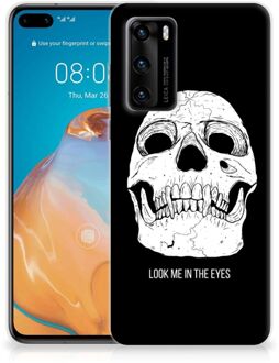 B2Ctelecom Silicone Case Huawei P40 Telefoonhoesje Skull Eyes