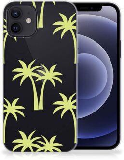 B2Ctelecom Silicone Case iPhone 12 | 12 Pro (6.1") Telefoonhoesje met Naam Palmtrees