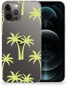 B2Ctelecom Silicone Case iPhone 12 Pro Max Telefoonhoesje met Naam Palmtrees