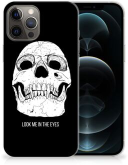 B2Ctelecom Silicone Case iPhone 12 Pro Max Telefoonhoesje Skull Eyes