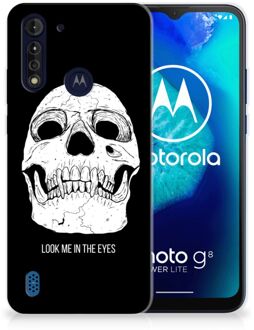 B2Ctelecom Silicone Case Motorola Moto G8 Power Lite Telefoonhoesje Skull Eyes