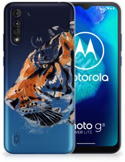 B2Ctelecom Silicone Case Motorola Moto G8 Power Lite Telefoonhoesje Tiger