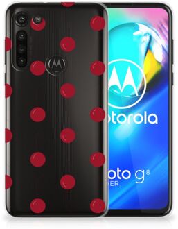 B2Ctelecom Silicone Case Motorola Moto G8 Power Telefoonhoesje Kersen