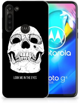 B2Ctelecom Silicone Case Motorola Moto G8 Power Telefoonhoesje Skull Eyes