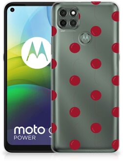 B2Ctelecom Silicone Case Motorola Moto G9 Power Telefoonhoesje Kersen