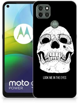 B2Ctelecom Silicone Case Motorola Moto G9 Power Telefoonhoesje Skull Eyes