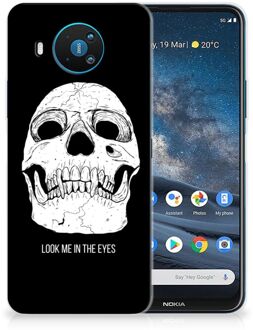 B2Ctelecom Silicone Case Nokia 8.3 Telefoonhoesje Skull Eyes