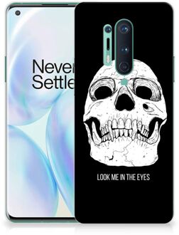 B2Ctelecom Silicone Case OnePlus 8 Pro Telefoonhoesje Skull Eyes