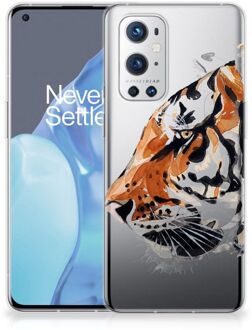 B2Ctelecom Silicone Case OnePlus 9 Pro Telefoonhoesje Tiger