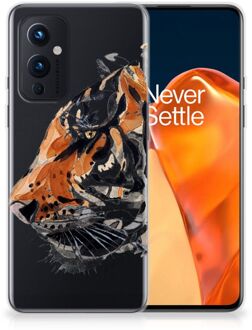 B2Ctelecom Silicone Case OnePlus 9 Telefoonhoesje Tiger