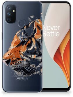 B2Ctelecom Silicone Case OnePlus Nord N100 Telefoonhoesje Tiger