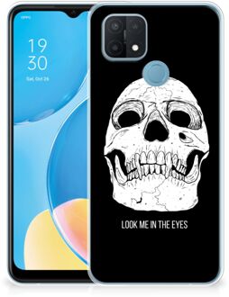 B2Ctelecom Silicone Case OPPO A15 Telefoonhoesje Skull Eyes