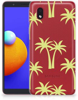 B2Ctelecom Silicone Case Samsung Galaxy A01 Core Telefoonhoesje met Naam Palmtrees