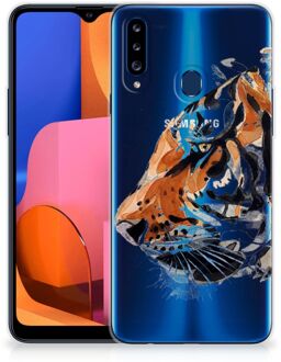 B2Ctelecom Silicone Case Samsung Galaxy A20s Telefoonhoesje Tiger