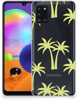 B2Ctelecom Silicone Case Samsung Galaxy A31 Telefoonhoesje met Naam Palmtrees