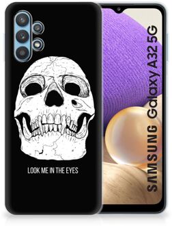 B2Ctelecom Silicone Case Samsung Galaxy A32 5G Telefoonhoesje Skull Eyes