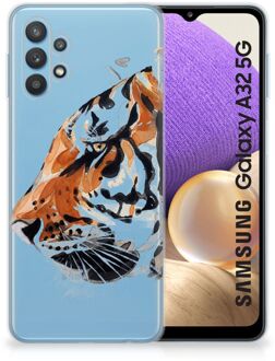 B2Ctelecom Silicone Case Samsung Galaxy A32 5G Telefoonhoesje Tiger