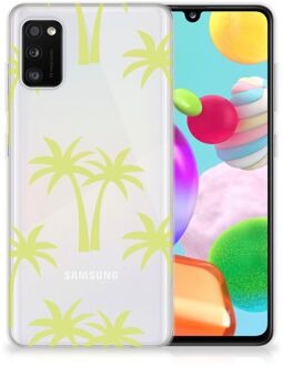 B2Ctelecom Silicone Case Samsung Galaxy A41 Telefoonhoesje met Naam Palmtrees