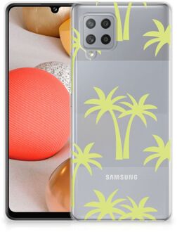 B2Ctelecom Silicone Case Samsung Galaxy A42 Telefoonhoesje met Naam Palmtrees