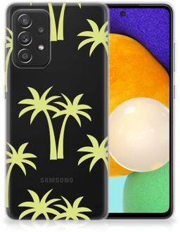 B2Ctelecom Silicone Case Samsung Galaxy A52 (5G/4G) Telefoonhoesje met Naam Palmtrees