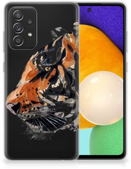 B2Ctelecom Silicone Case Samsung Galaxy A52 (5G/4G) Telefoonhoesje Tiger