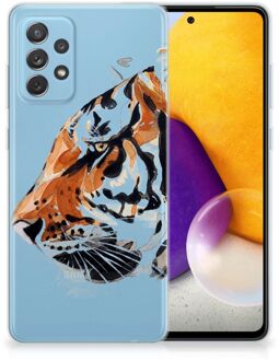 B2Ctelecom Silicone Case Samsung Galaxy A72 Telefoonhoesje Tiger