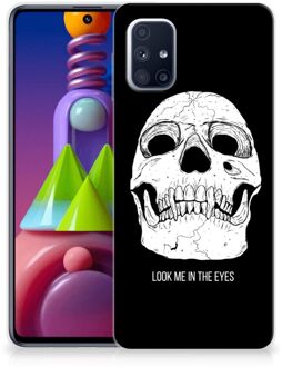 B2Ctelecom Silicone Case Samsung Galaxy M51 Telefoonhoesje Skull Eyes