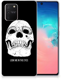 B2Ctelecom Silicone Case Samsung Galaxy S10 Lite Telefoonhoesje Skull Eyes