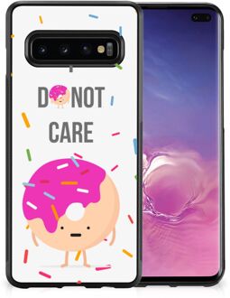 B2Ctelecom Silicone Case Samsung Galaxy S10+ Smartphone Hoesje met Zwarte rand Donut