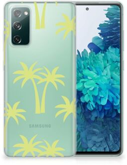 B2Ctelecom Silicone Case Samsung Galaxy S20 FE Telefoonhoesje met Naam Palmtrees