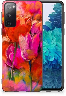 B2Ctelecom Silicone Case Samsung Galaxy S20 Smartphone Hoesje met Zwarte rand Tulips