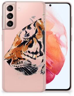 B2Ctelecom Silicone Case Samsung Galaxy S21 Telefoonhoesje Tiger