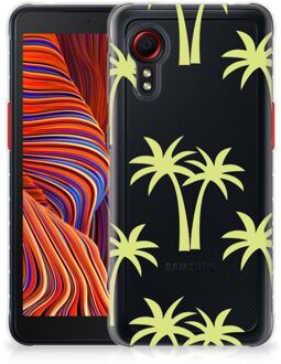 B2Ctelecom Silicone Case Samsung Galaxy Xcover 5 Telefoonhoesje met Naam Palmtrees