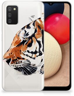 B2Ctelecom Silicone Case Samsung M02s | Samsung Galaxy A02s Telefoonhoesje Tiger