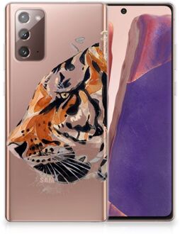 B2Ctelecom Silicone Case Samsung Note 20 Telefoonhoesje Tiger