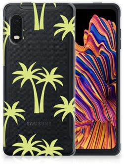 B2Ctelecom Silicone Case Samsung Xcover Pro Telefoonhoesje met Naam Palmtrees