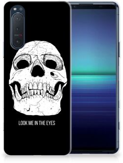 B2Ctelecom Silicone Case Sony Xperia 5II Telefoonhoesje Skull Eyes