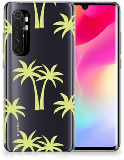 B2Ctelecom Silicone Case Xiaomi Mi Note 10 Lite Telefoonhoesje met Naam Palmtrees