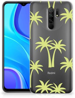 B2Ctelecom Silicone Case Xiaomi Redmi 9 Telefoonhoesje met Naam Palmtrees