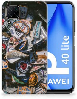 B2Ctelecom Silicone Hoesje Huawei P40 Lite GSM Hoesje Badges