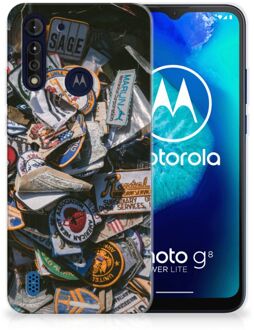 B2Ctelecom Silicone Hoesje Motorola Moto G8 Power Lite GSM Hoesje Badges