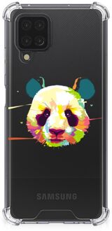 B2Ctelecom Silicone Hoesje Samsung Galaxy A12 Telefoon Hoesje met doorzichtige rand Panda Color