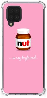 B2Ctelecom Silicone Hoesje Samsung Galaxy A12 Telefoonhoesje  met doorzichtige rand Nut Boyfriend