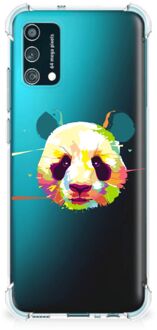 B2Ctelecom Silicone Hoesje Samsung Galaxy M02s | A02s Telefoon Hoesje met doorzichtige rand Panda Color