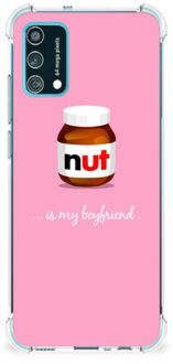 B2Ctelecom Silicone Hoesje Samsung Galaxy M02s | A02s Telefoonhoesje  met doorzichtige rand Nut Boyfriend