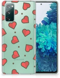 B2Ctelecom Silicone Hoesje Samsung Galaxy S20 FE Transparant Hoesje Super als Sinterklaas Cadeautje Hearts