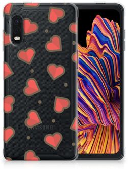 B2Ctelecom Silicone Hoesje Samsung Xcover Pro Transparant Hoesje Super als Sinterklaas Cadeautje Hearts